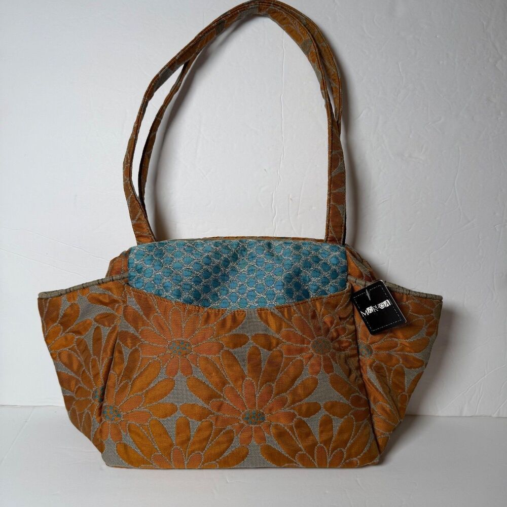 Maruca Handmade Boulder CO Purse & Wallet Set NWT Floral Fabric Shoulder Bag USA